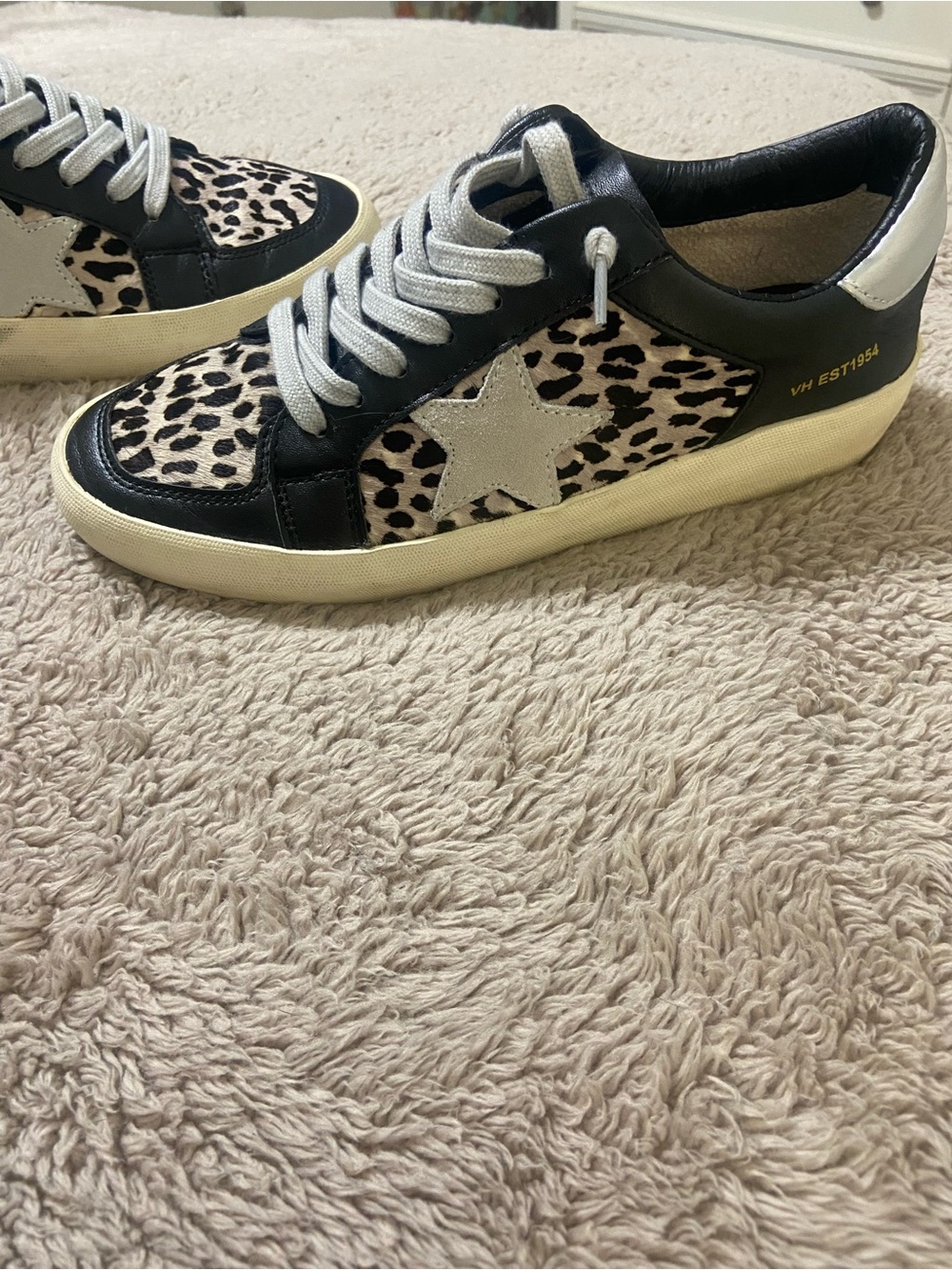 Vintage Havana Black & Leopard Low-Top Sneakers - Picture 5 of 11